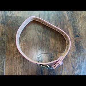 Genuine Leather Pink Belt with Horse Head Buckle